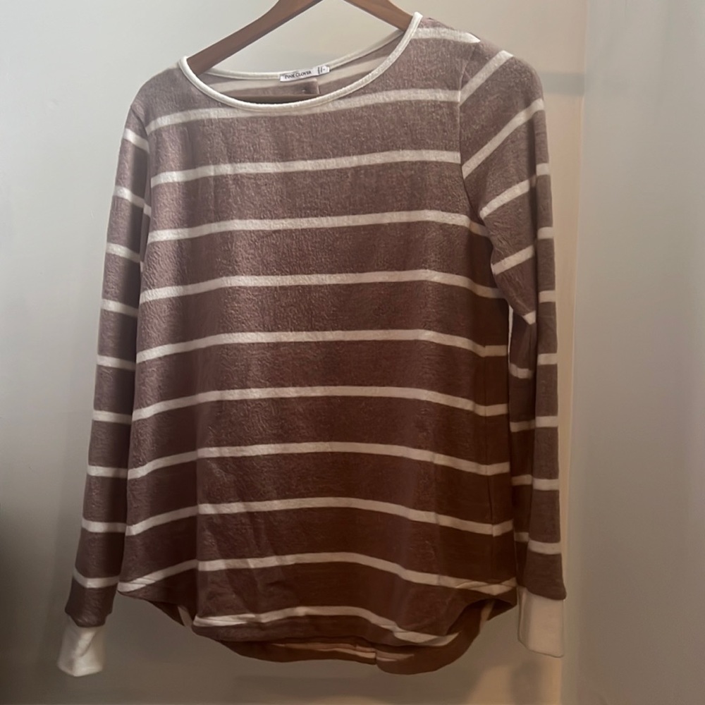 Purple striped sweater